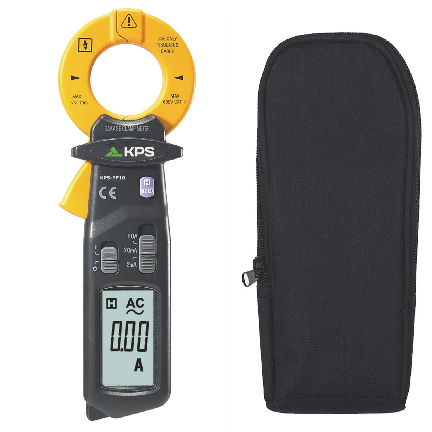 Pinza Amperometrica Digitale AC 60A 2000 Counts CAT III 600V, KPS-PF10 KPS - immagine 7