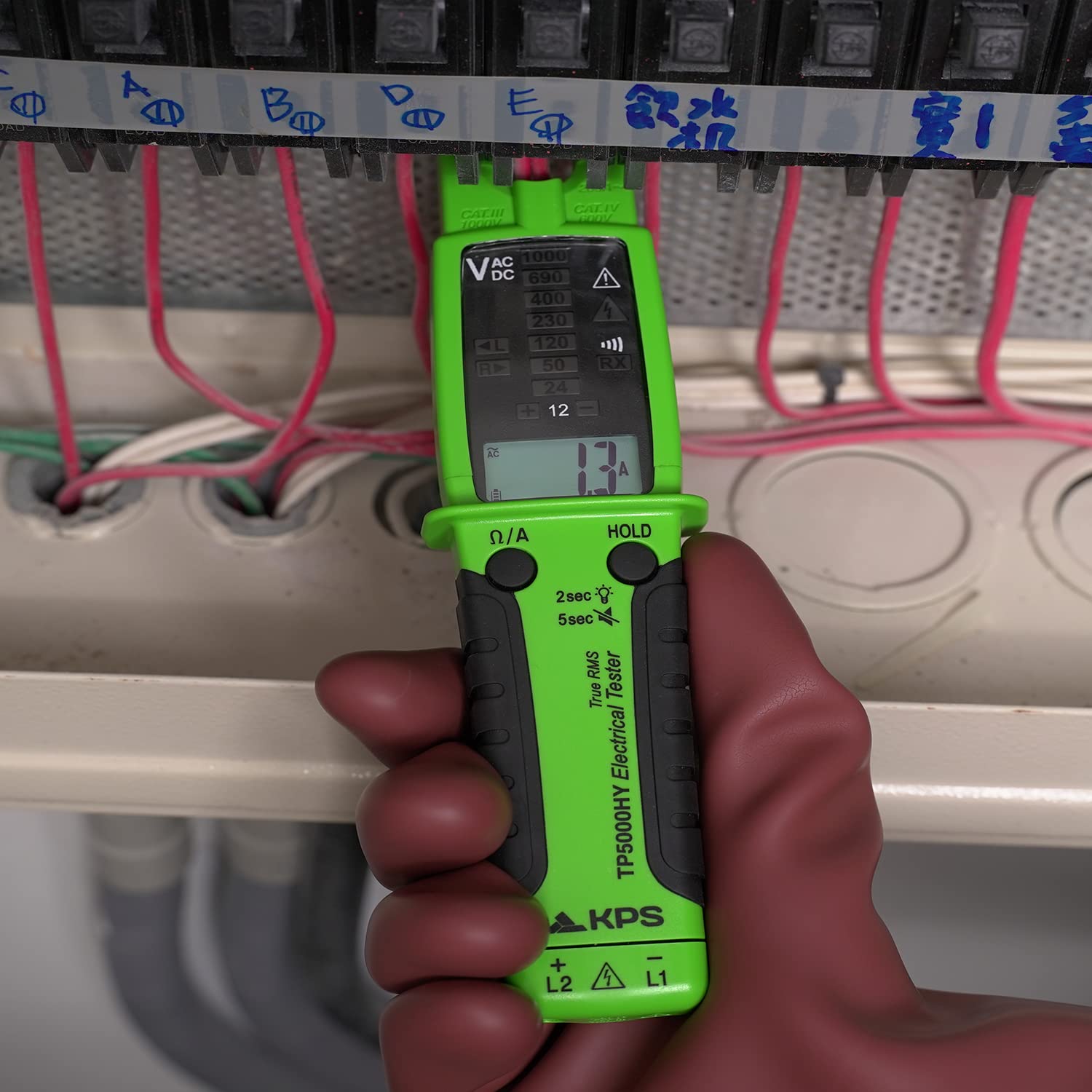 Tester di Tensione TRMS AC/DC 1000V AC 200A 10.000 Conti IP65 CAT.IV, KPS-TP5000HY KPS - immagine 7