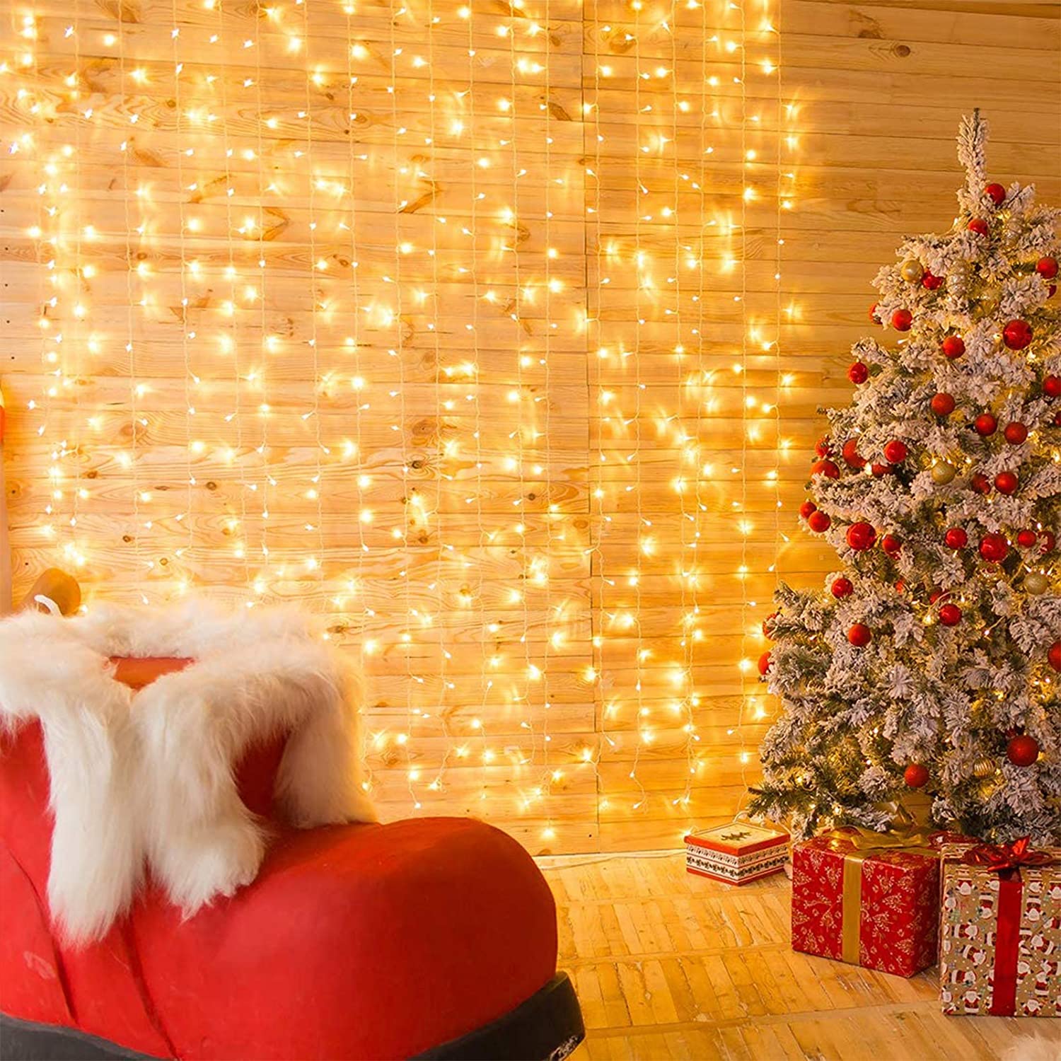 Tenda Luminosa Natalizia 300 LED con Telecomando GOOBAY - immagine 7