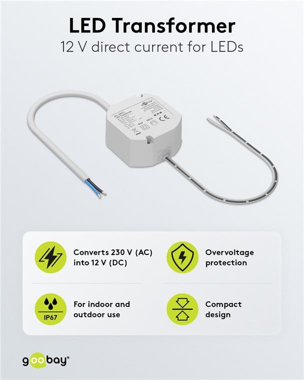Trasformatore Elettronico LED 12V 12W GOOBAY - immagine 7