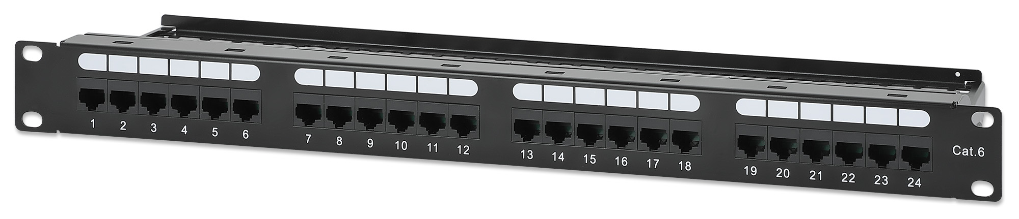 Pannello Patch UTP 24 Posti RJ45 Cat.6 con Barra Gestione Cavi INTELLINET - immagine 6