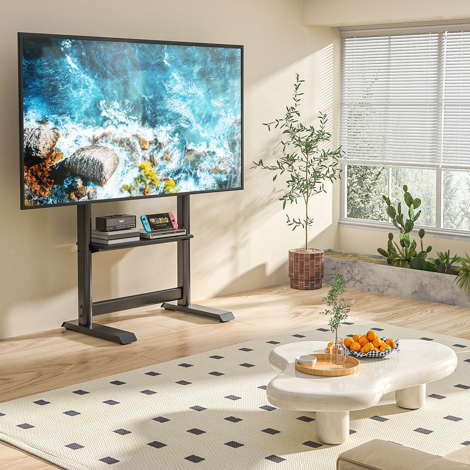 Supporto a Pavimento per TV LCD/LED/Plasma 60-86'' Multifunzione TECHLY - immagine 6