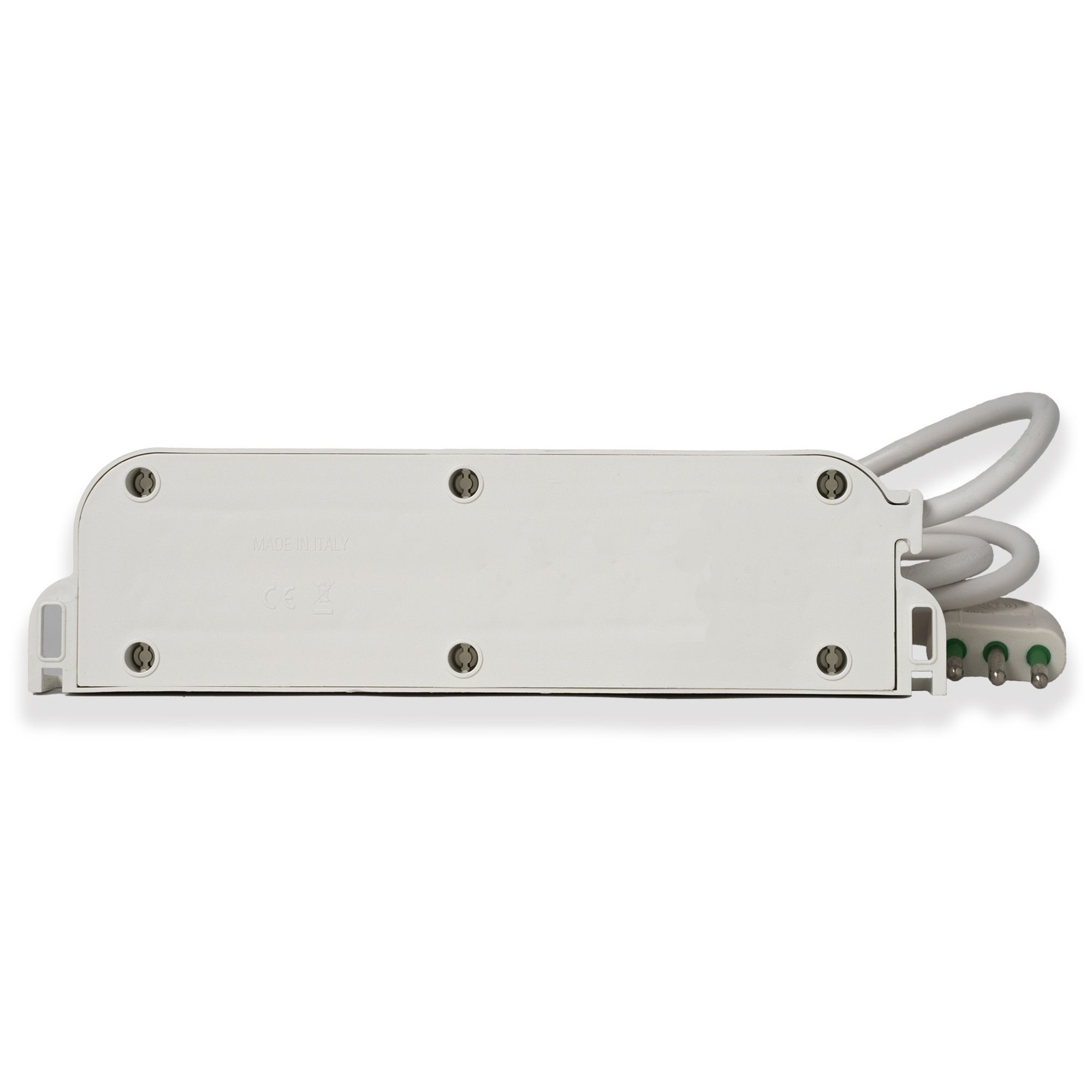 Presa Multipla a 3 Posti Italiana Bipasso con Interruttore Bianco FME - immagine 7