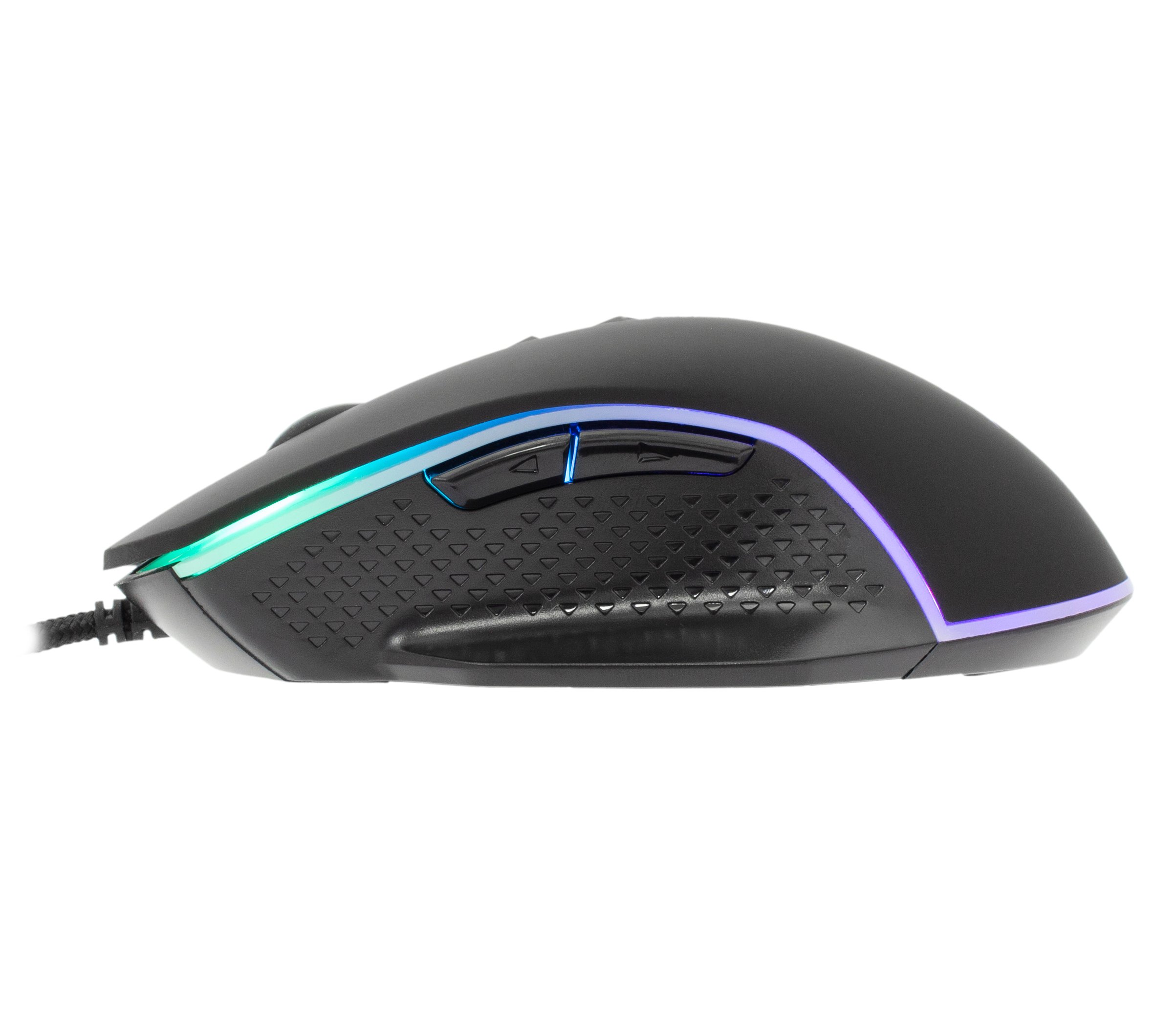 Mouse Ottico Gaming LED RGB con Cavo USB 6400 dpi Nero, GARETH WHITE SHARK - immagine 7