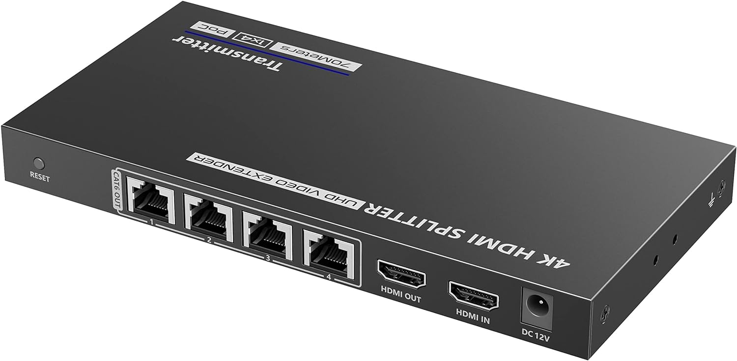 Extender Splitter HDMI 4 vie su Cavo di Rete 70 metri PoC TECHLY - immagine 6