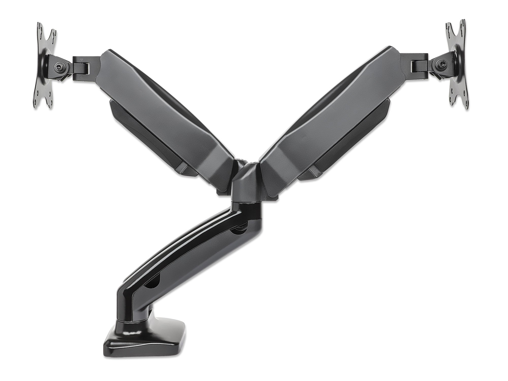 Supporto da scrivania in Alluminio per 2 Monitor 13-27'' con Molla a Gas MANHATTAN - immagine 6