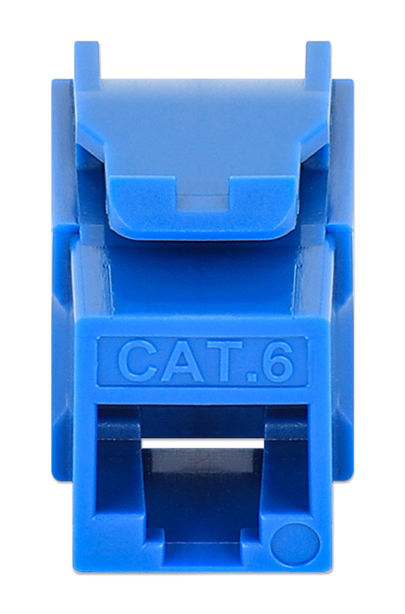 Frutto Keystone Slim Cat.6 per Cavo Rigido con Supporto Punch-Down 25 pz Blu INTELLINET - immagine 6