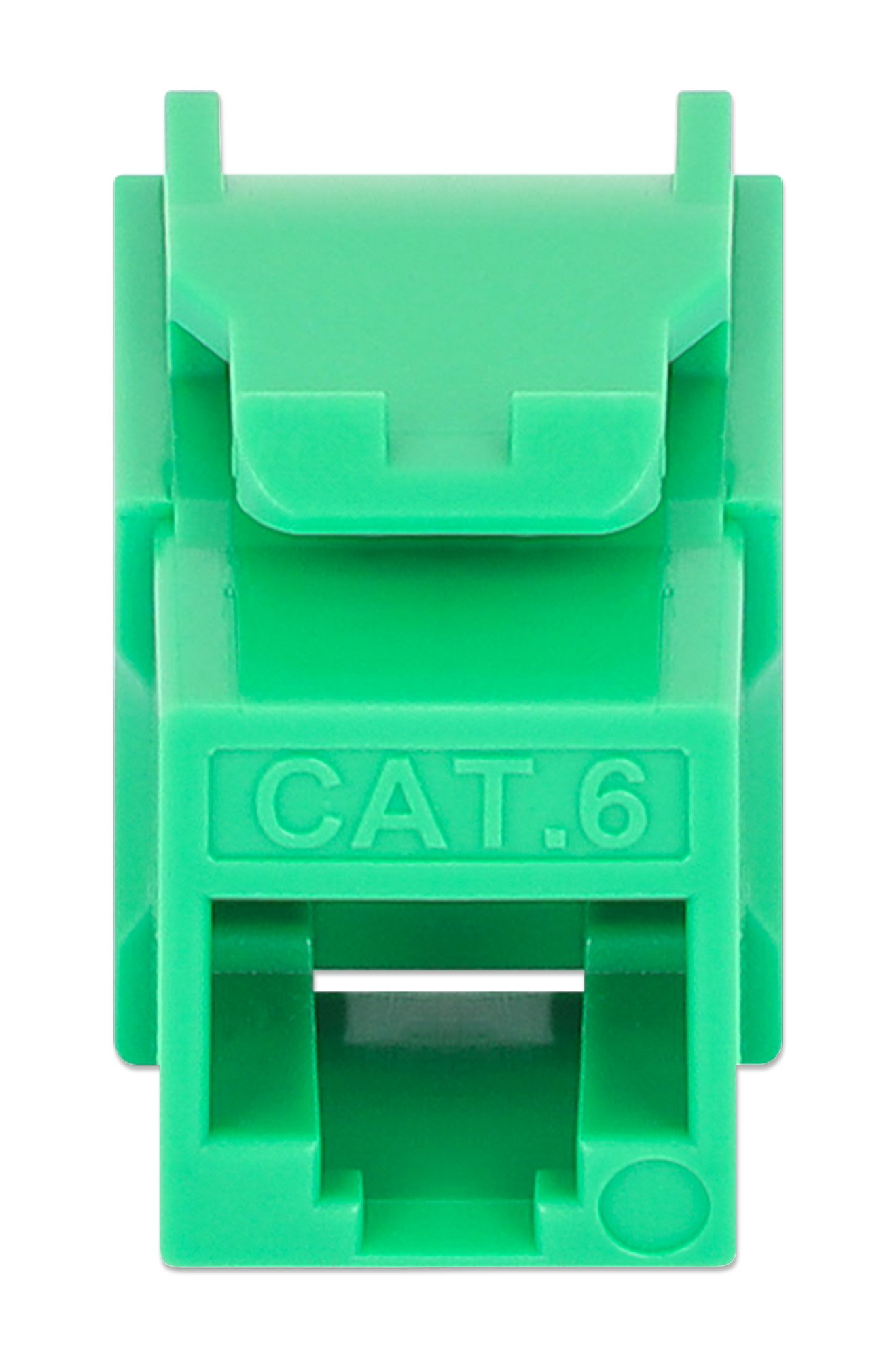 Frutto Keystone Slim Cat.6 per Cavo Rigido con Supporto Punch-Down 25 pz Verde INTELLINET - immagine 6