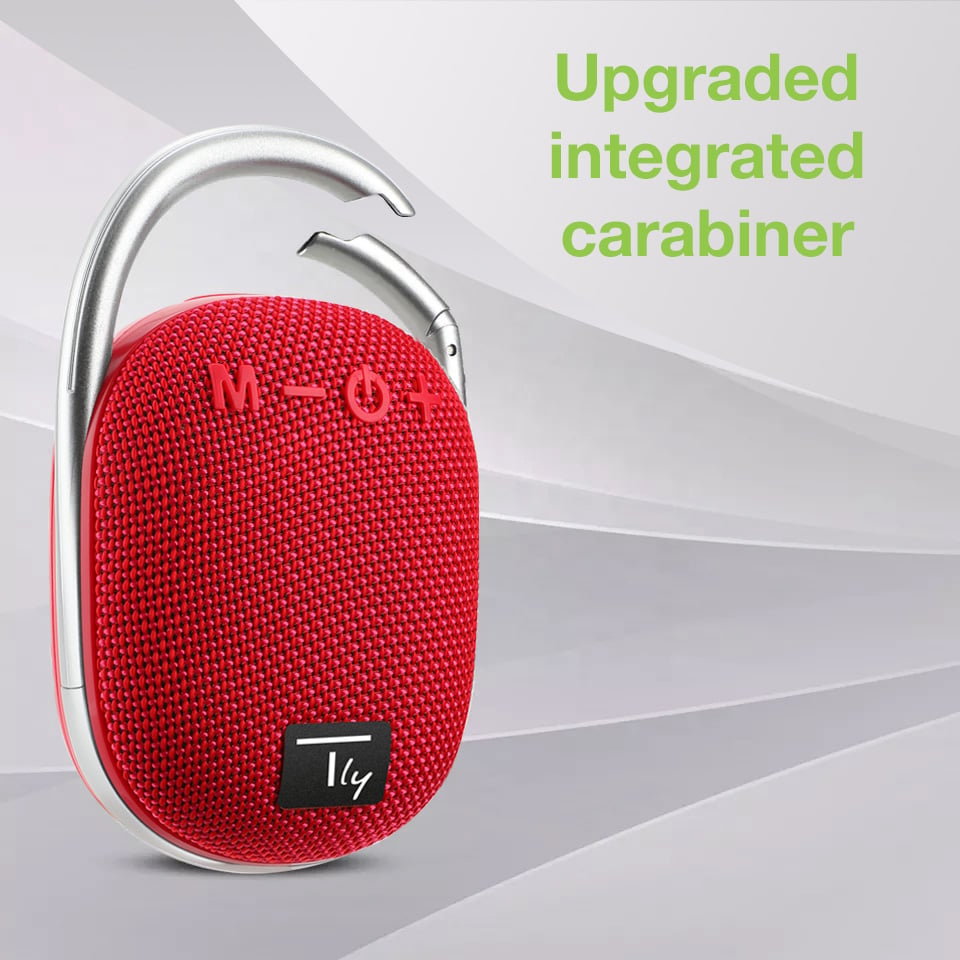 Mini Altoparlante Wireless BT V5.3 Speaker Luce LED Vivavoce TF USB Rosso TECHLY - immagine 7