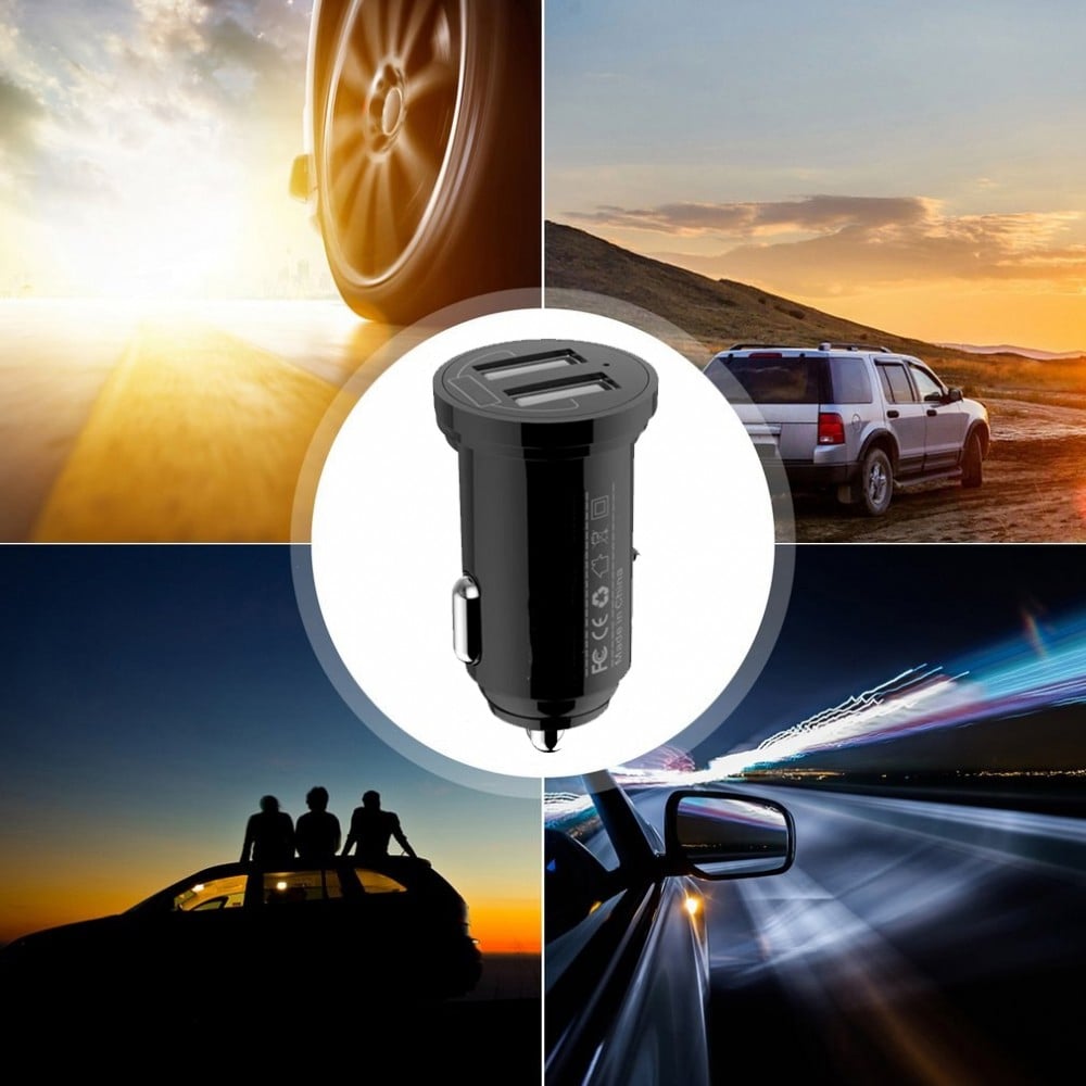 Mini Caricatore da Auto 2 Porte USB-A 24W/4.8A Nero TECHLY - immagine 6
