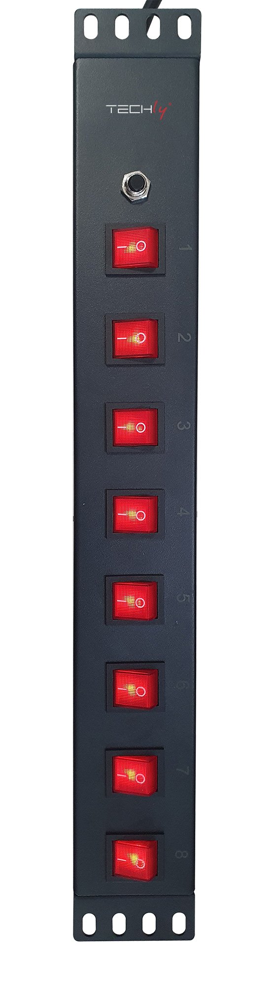 Multipresa a 8 Posti da Rack 19'' con 8 Interruttori Luminosi 1,5U TECHLY PROFESSIONAL - immagine 7