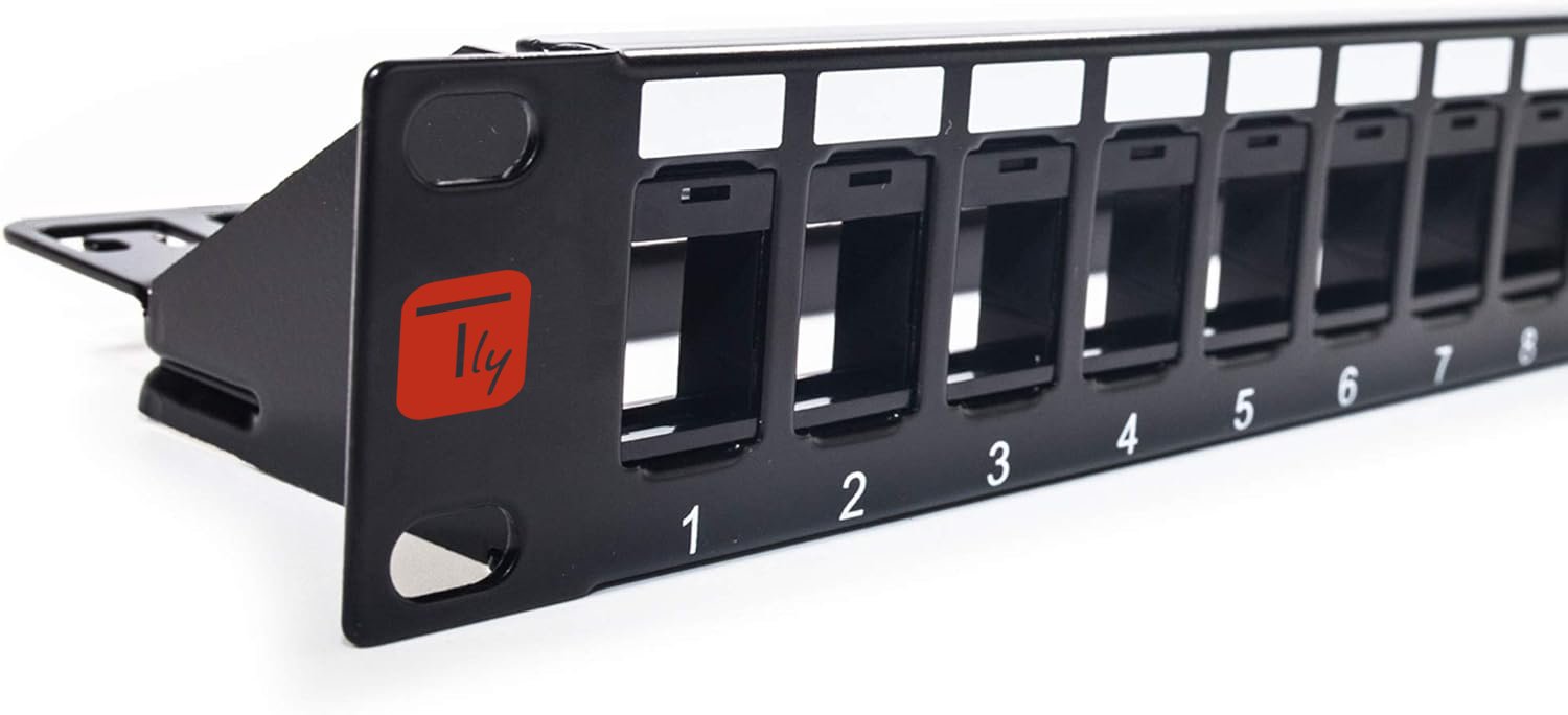 Pannello Patch Modulare Senza Frutti 24 Posti 1U Nero TECHLY PROFESSIONAL - immagine 5