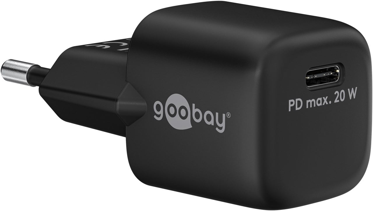 Alimentatore Caricatore Rapido USB-C™ PD GaN Nano 20W 3A Nero GOOBAY
