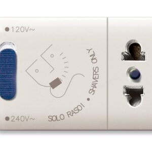 Domus S44 Presa Rasoi Euroamericana 230V 20VA Bianco Lucido AVE