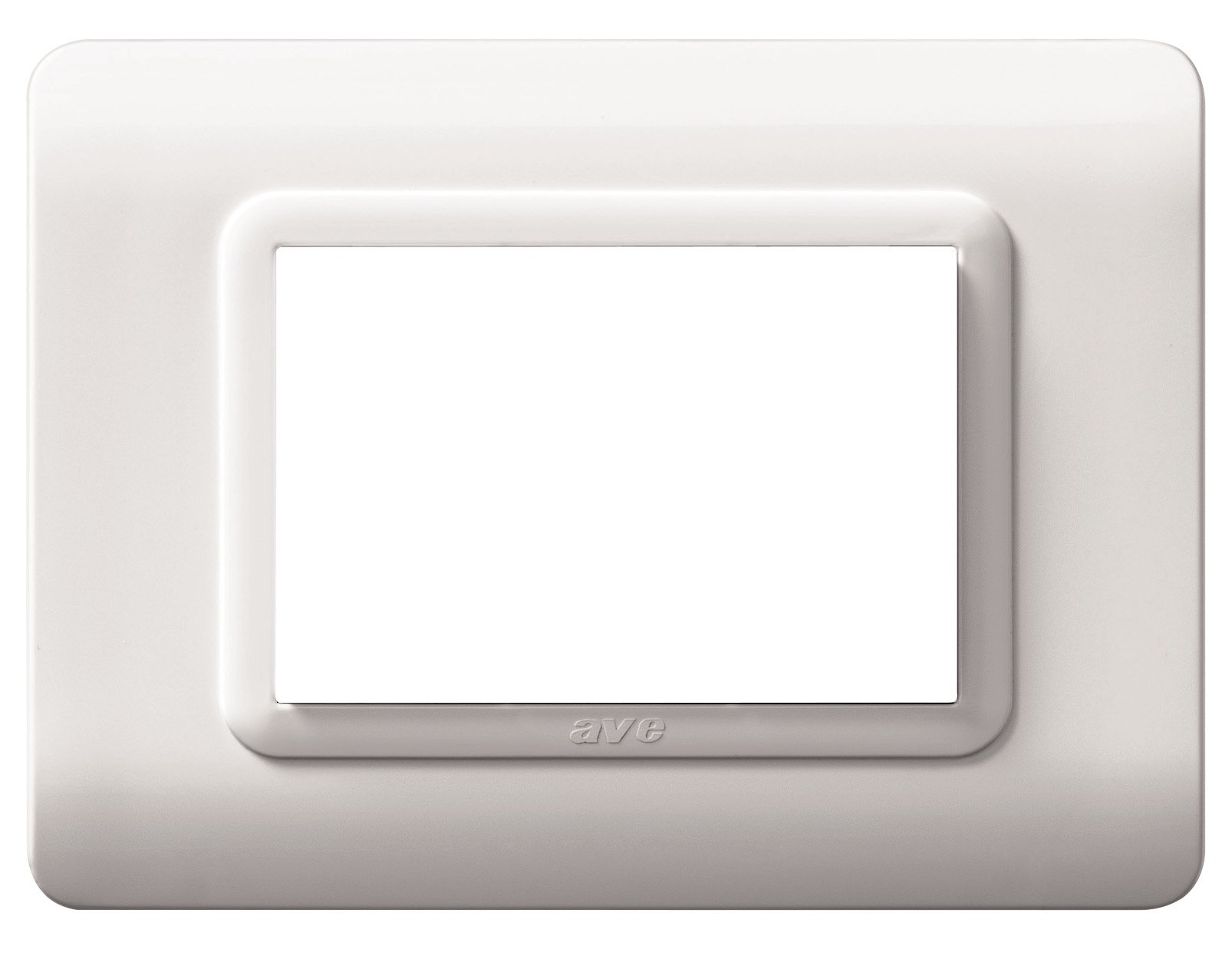 Placca Tecnopolimero S44 3 Moduli Bianco AVE
