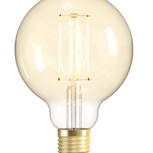 Lampadina Intelligente Globo E27 Ambra Calda 4,9W LED a Filamento Alexa Google Assistant Classe F, R5139 WOOX