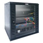 Armadio Rack 19'' a Muro 9 Unit&agrave; P.450 mm Flat Pack Nero TECHLY PROFESSIONAL