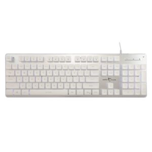 Tastiera Gaming USB 104 Tasti con Retroilluminazione LED Bianco WHITE SHARK