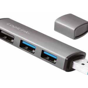 Hub USB 3.2 Gen2 3 Porte tipo A compatto LOGILINK