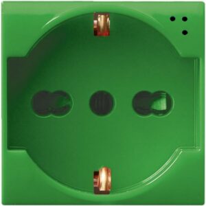 Presa Schuko Bipasso 2P+T 16A 250V S44 Verde Lucido, 442090/15TSV AVE