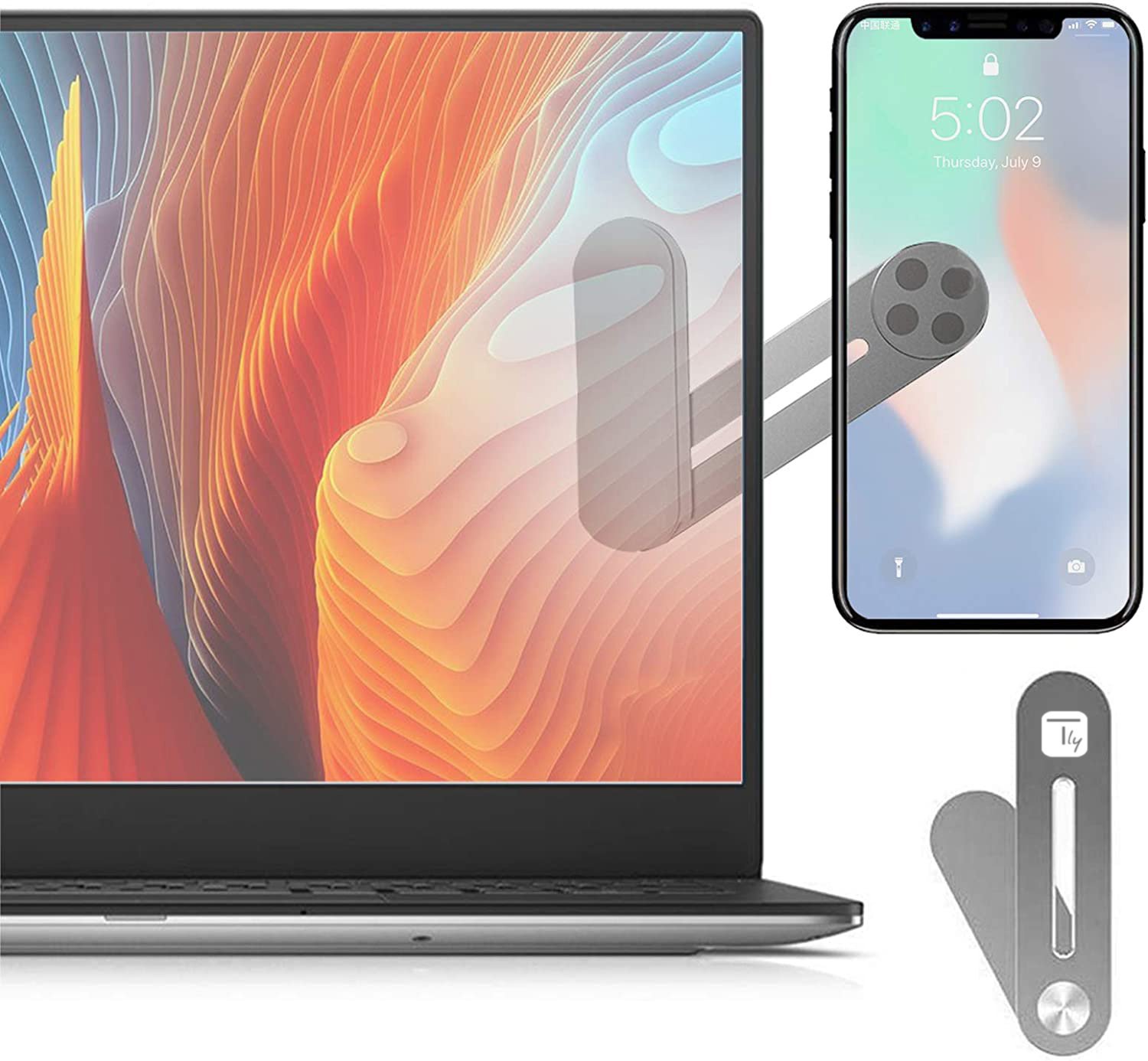 Supporto per Smartphone a Clip Magnetica Laterale per Notebook Laptop TECHLY