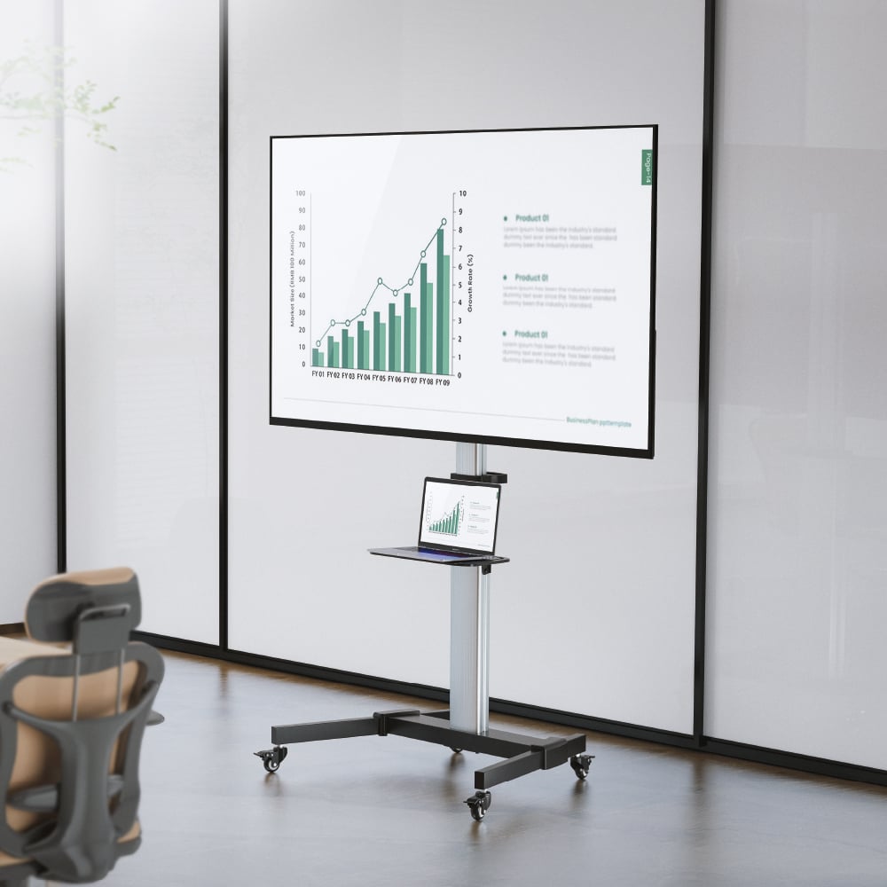Supporto a Pavimento con Mensola Trolley TV LCD/LED 37-86'' TECHLY - immagine 8
