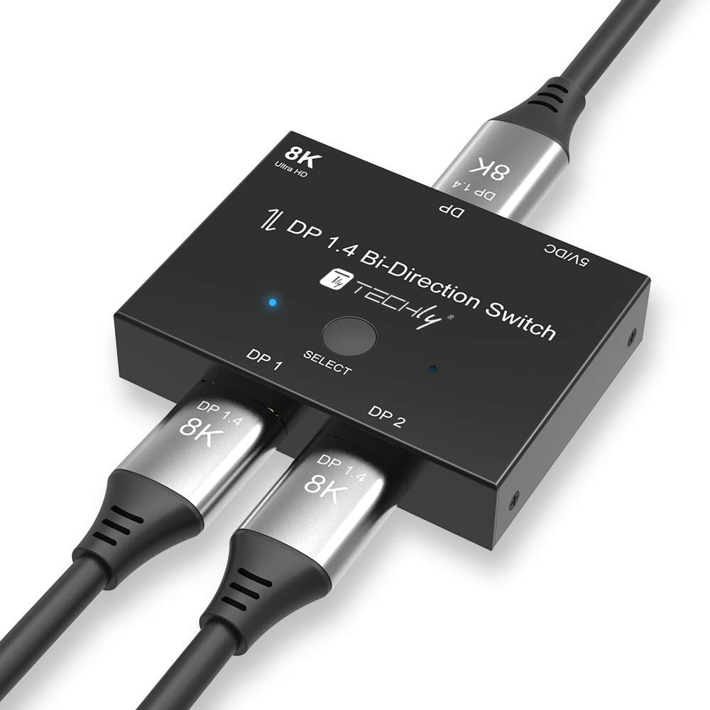 Switch Bidirezionale Convertitore Splitter DisplayPort 8K DP1.4 per Sorgenti Multiple e Display TECHLY - immagine 9