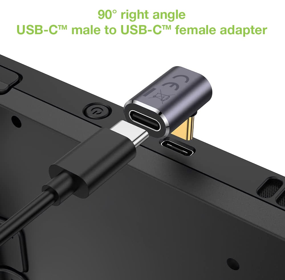 Adattatore USB-C™ Maschio/Femmina Angolato 90° 40Gbps 4K e 8K TECHLY - immagine 7