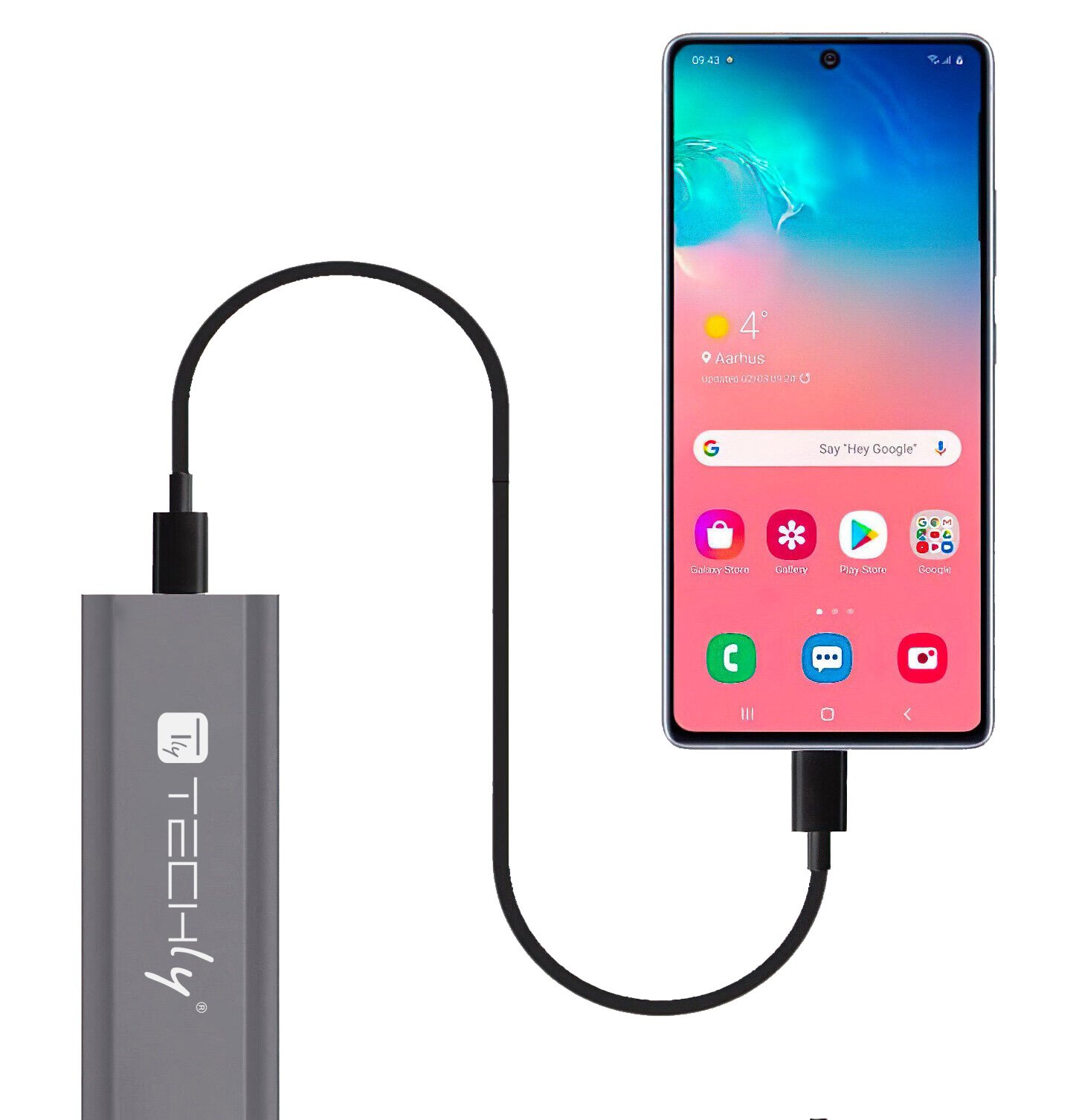 Box Esterno USB-C™ USB3.2 Gen2 NVMe/SATA M.2 SSD TECHLY - immagine 8