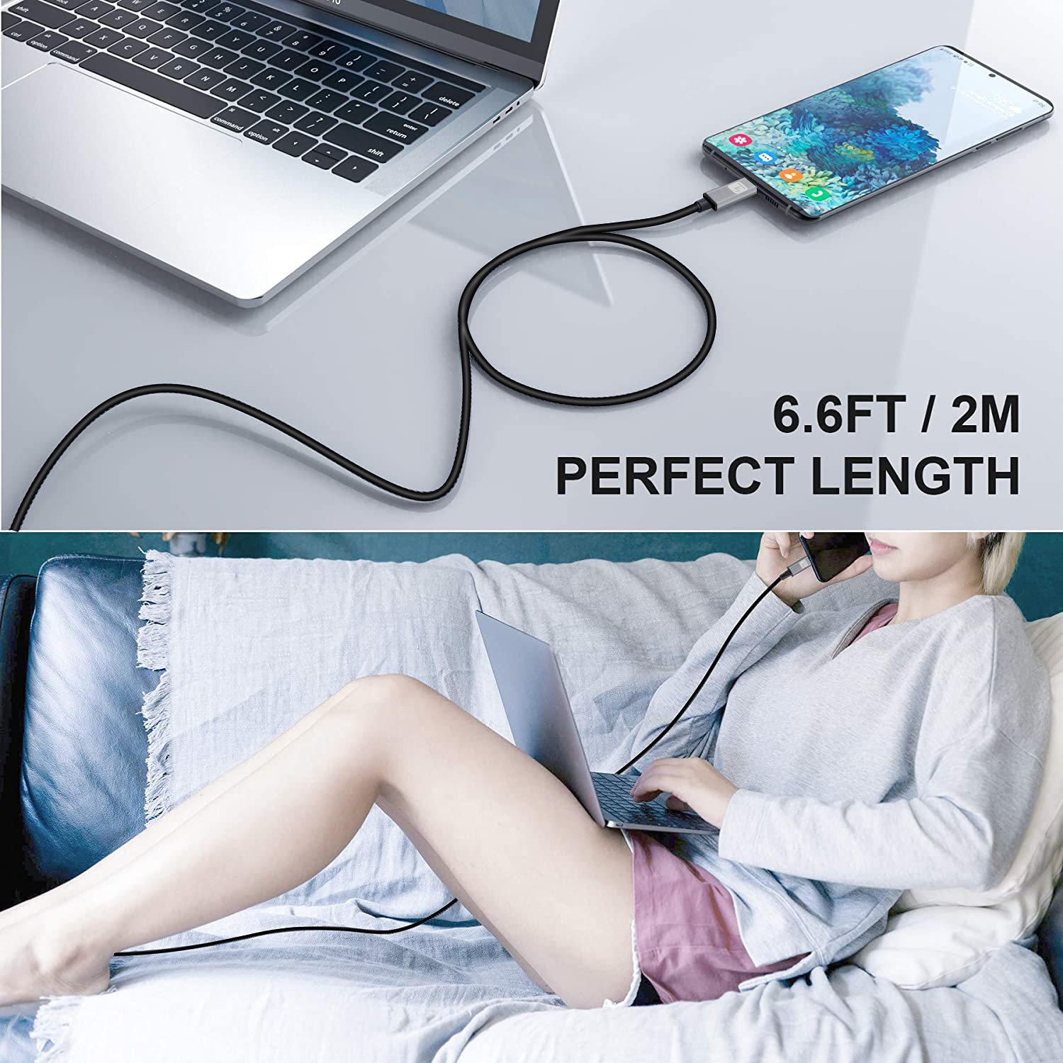 Cavo USB 3.2 Gen 1 USB-C&trade; M/M E-Mark 2m Nero TECHLY - immagine 7