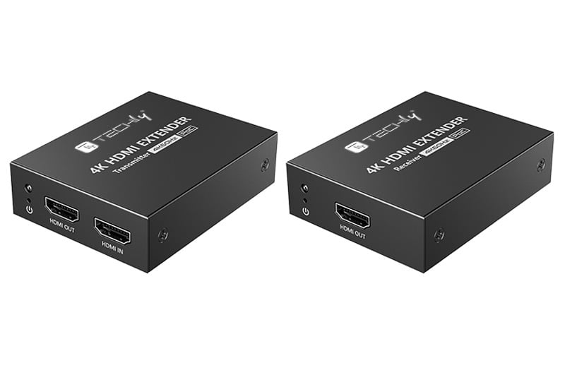Extender HDMI 4K@60Hz su Cavo Cat.6/6A/7 Fino a 50m PoC TECHLY - immagine 7