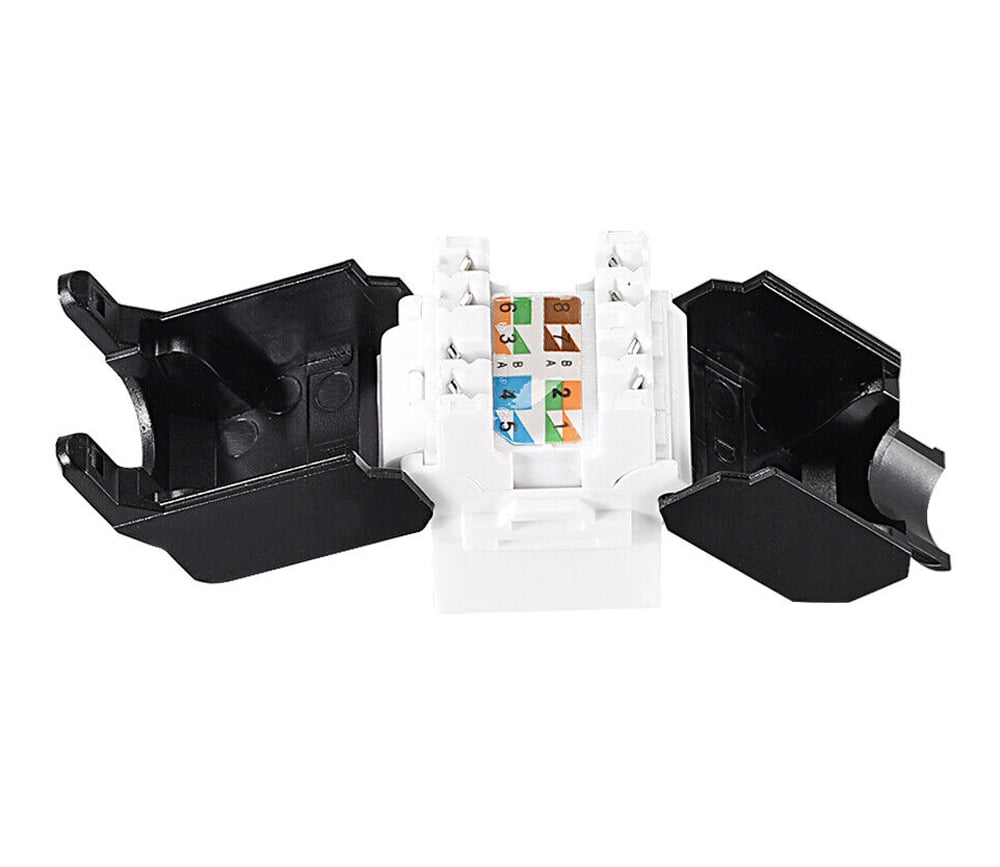 Frutto Keystone RJ45 Cat.6A UTP Tool-Free Bianco Nero TECHLY PROFESSIONAL - immagine 6