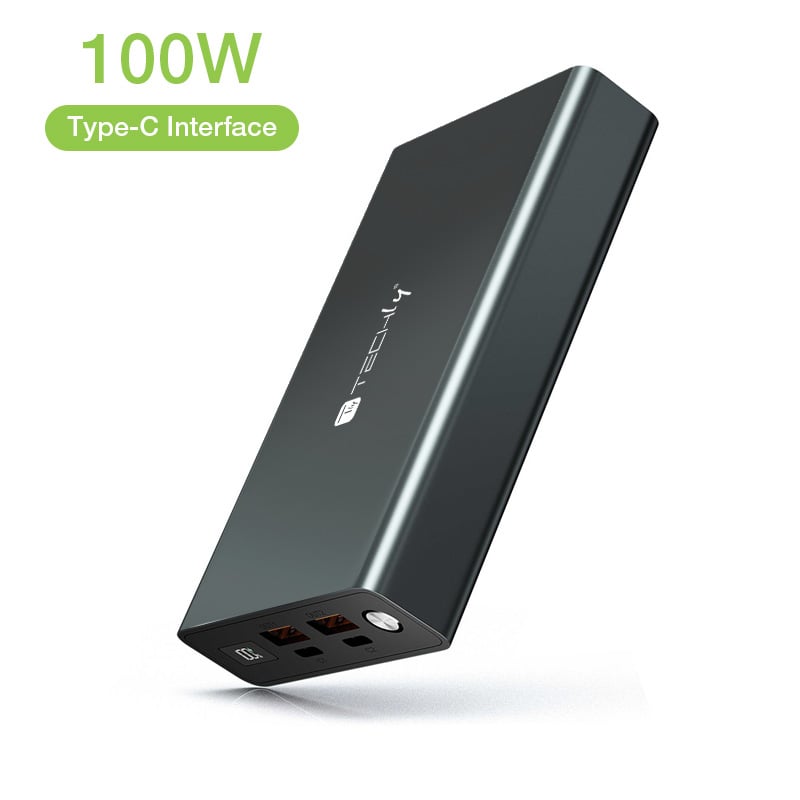 Power Bank Smartphone 30000 mAh 100W USB-C™ 4 Porte Output TECHLY - immagine 8