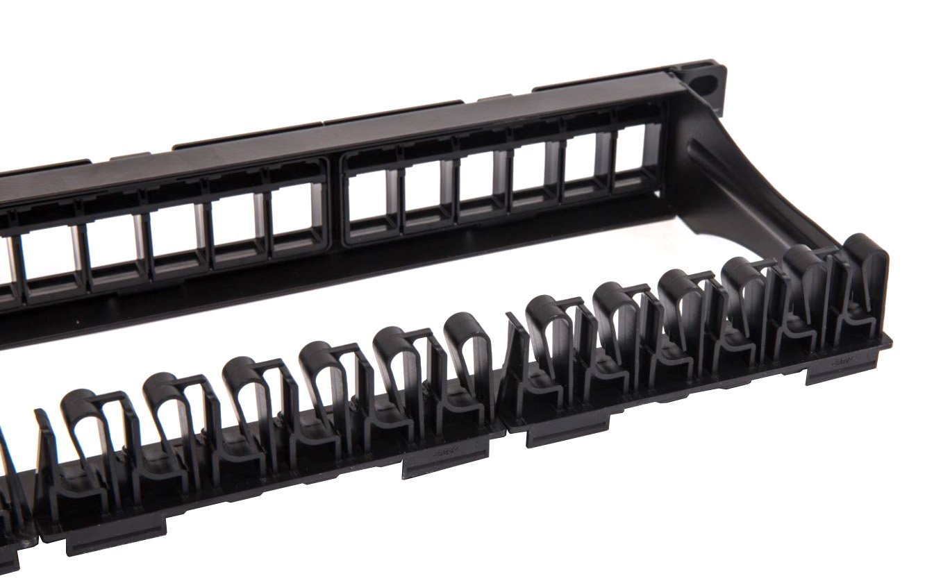 Pannello Patch Modulare 24 Posti UTP con Moduli Removibili 1 Unità Nero TECHLY PROFESSIONAL - immagine 7