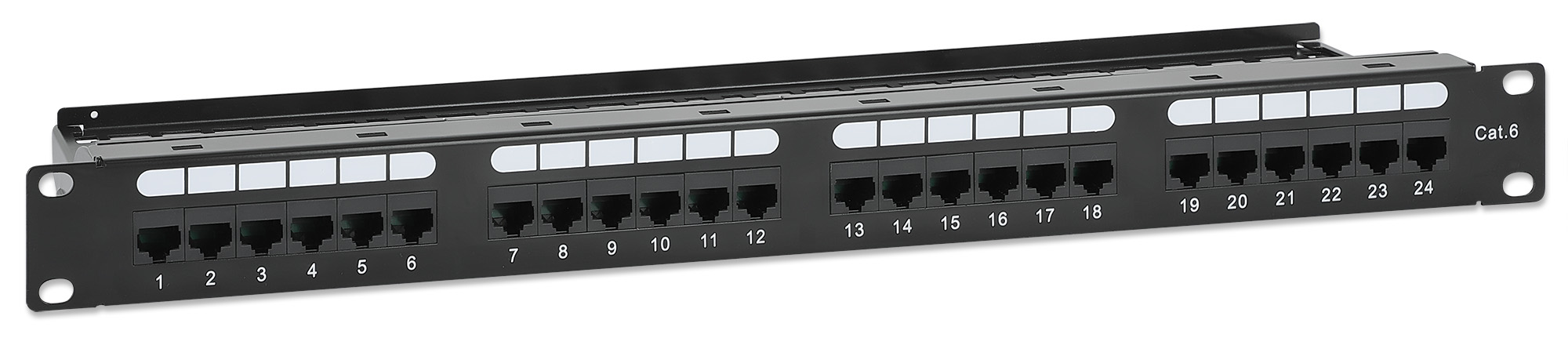 Pannello Patch UTP 24 Posti RJ45 Cat.6 con Barra Gestione Cavi INTELLINET - immagine 7
