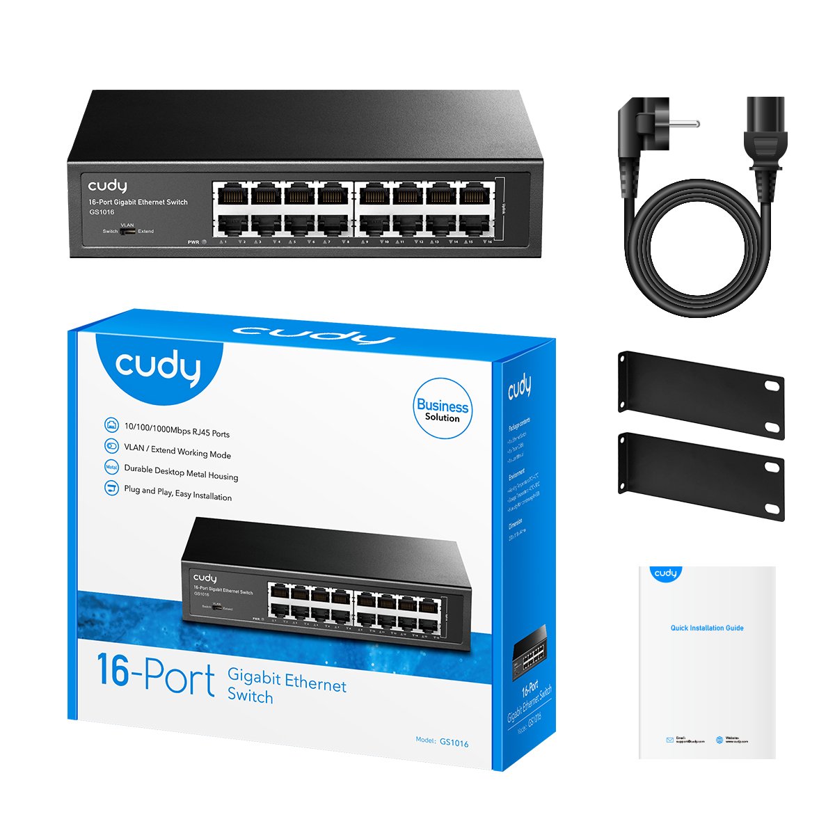 Switch Gigabit Ethernet a 16 Porte, GS1016 CUDY - immagine 8
