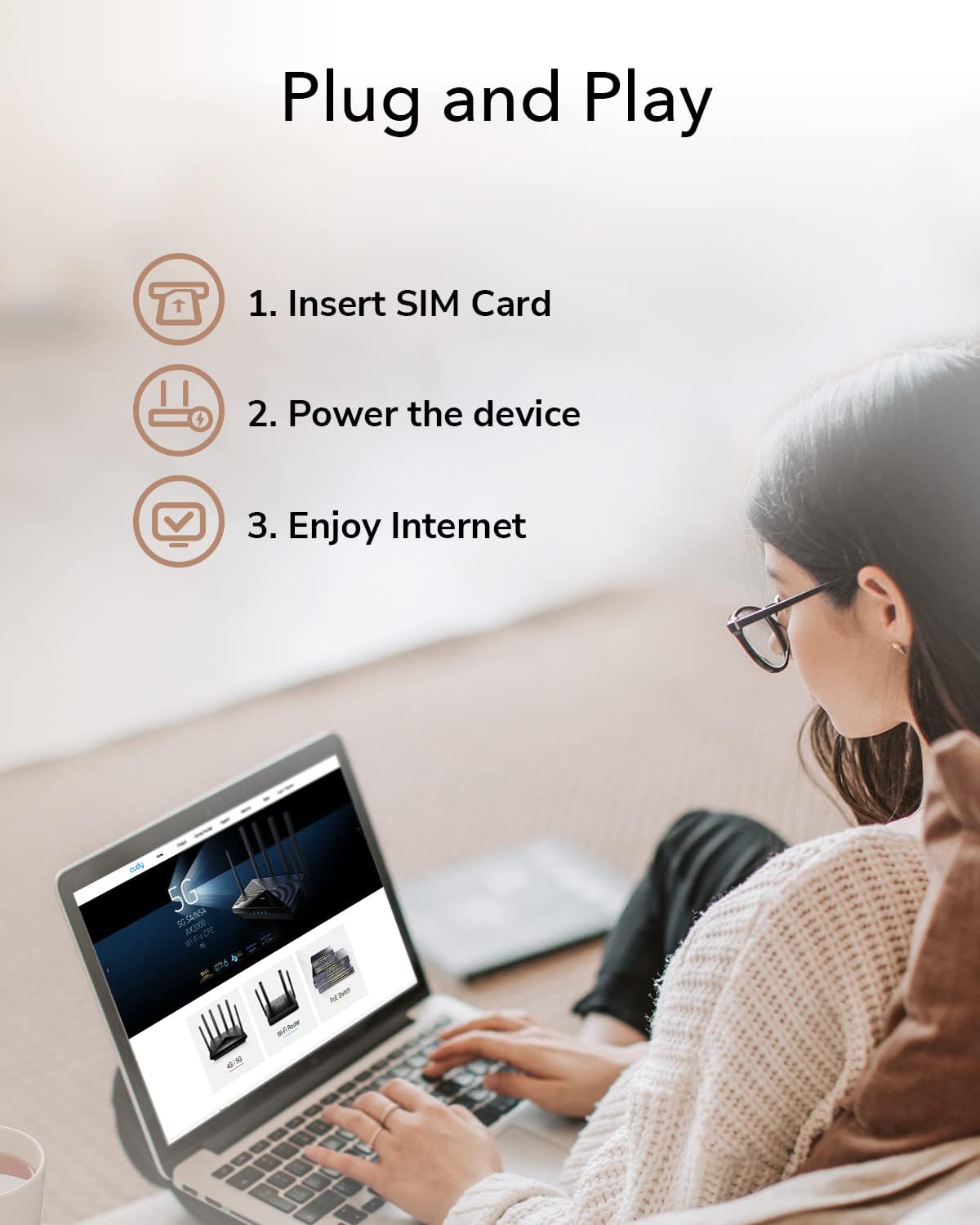 Router WiFi Gigabit AC1200 4G LTE Cat.6 con Sim 300Mbps, LT700 CUDY - immagine 8