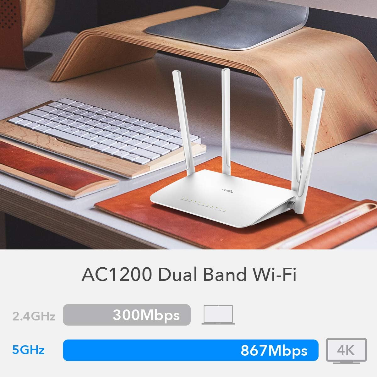 Router WiFi Dual Band AC1200 Gigabit, WR1300 CUDY - immagine 8