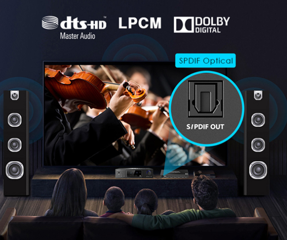 Splitter HDMI 8K UHD 3D 60Hz 2 vie CEC SPDIF Ottico TECHLY - immagine 8