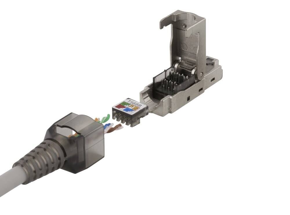 Connettore Plug RJ45 8P8C Cat.6A Schermato STP INTELLINET - immagine 7
