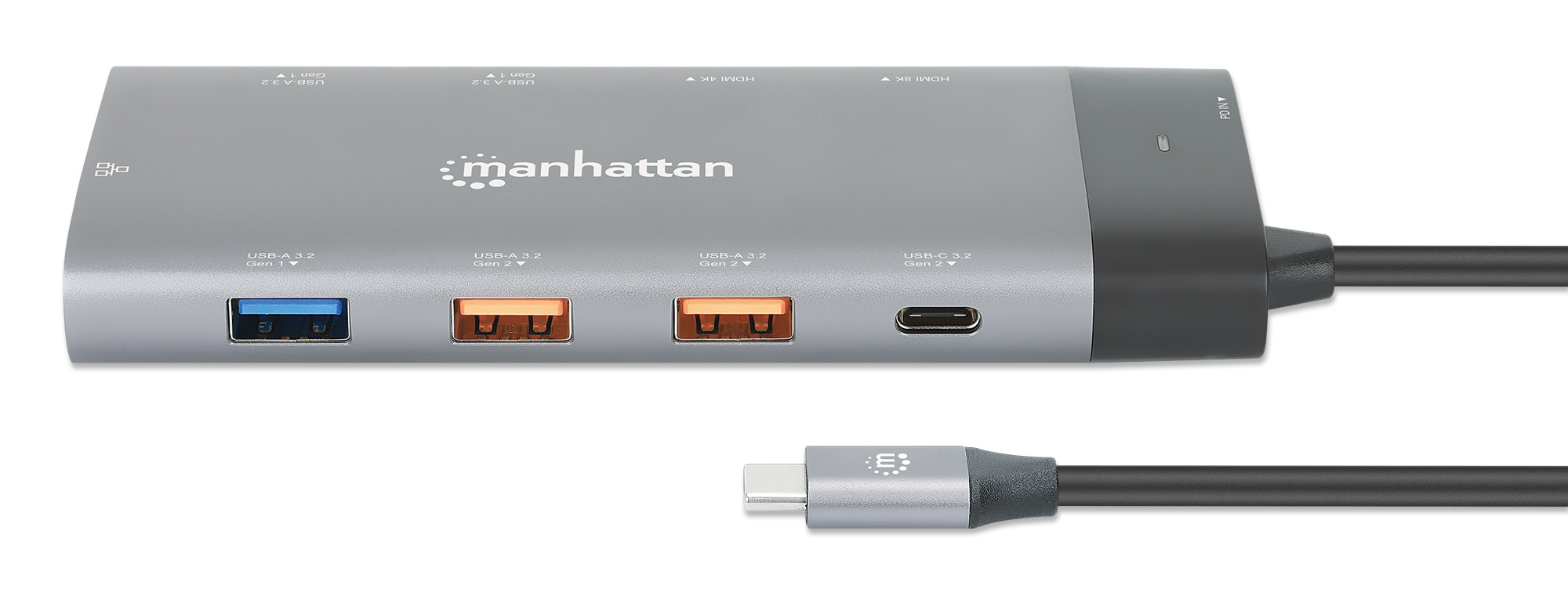 Docking Station USB-C™ PD Doppio Monitor 8K Multiporta 10 in 1 MANHATTAN - immagine 8