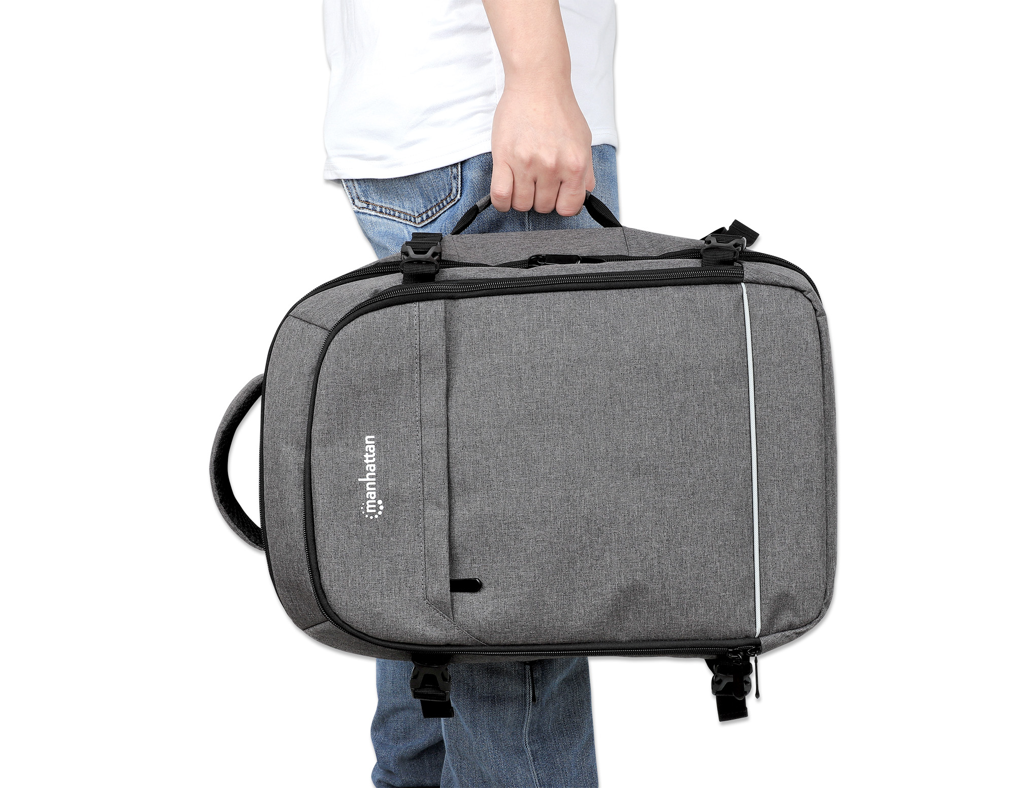 Zaino per Notebook 17.3'' Bagaglio a Mano Borsone da Viaggio Roma MANHATTAN - immagine 9