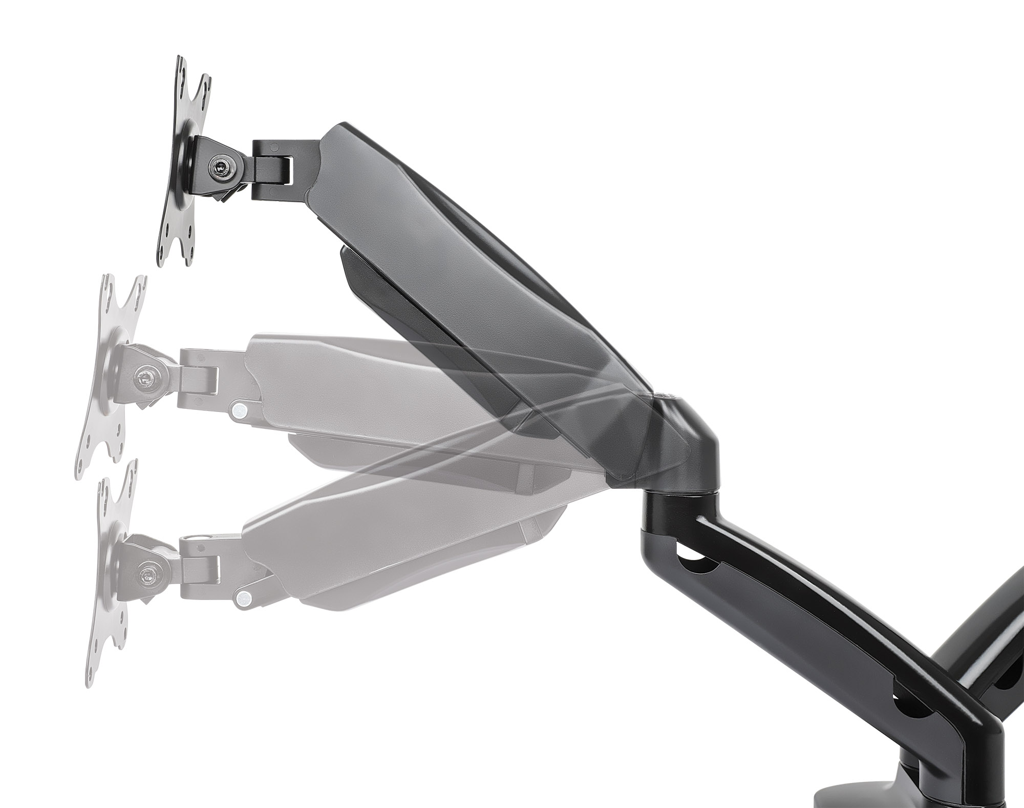 Supporto da scrivania in Alluminio per 2 Monitor 13-27'' con Molla a Gas MANHATTAN - immagine 7