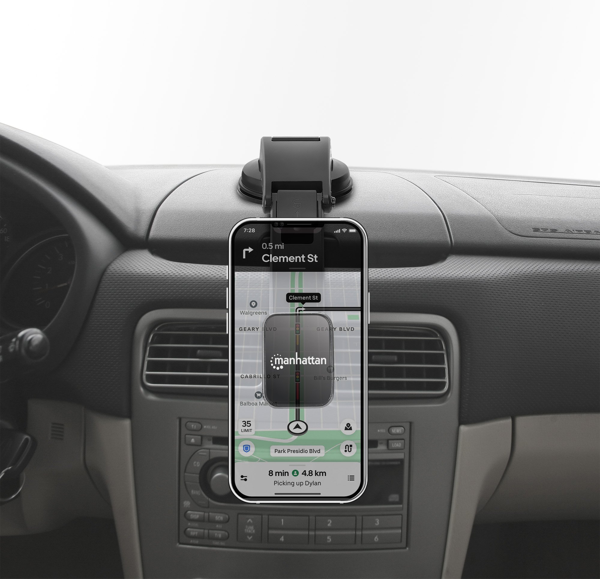 Stand Smartphone da Cruscotto dell'auto con Supporto Magnetico MANHATTAN - immagine 7
