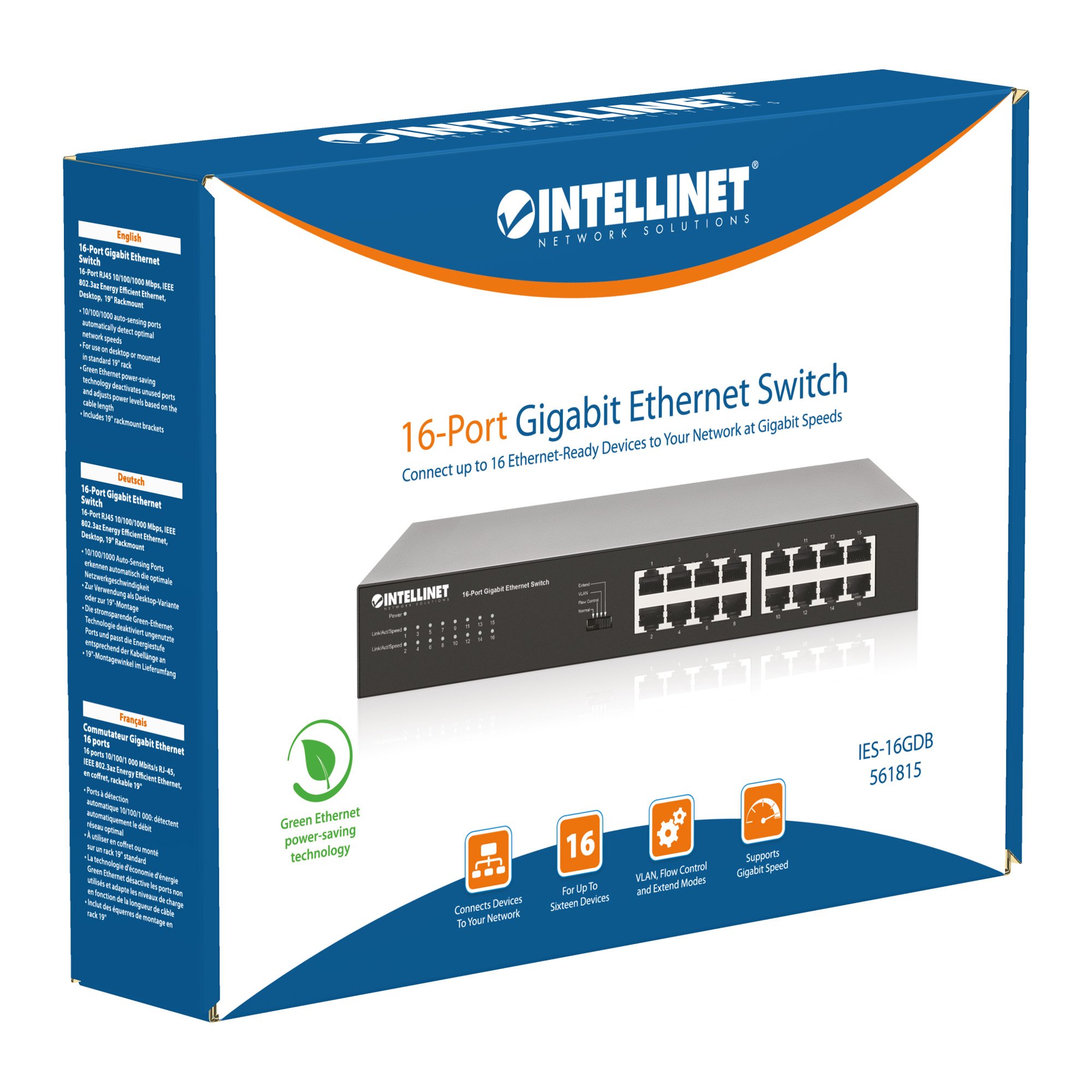 Ethernet Switch Gigabit 16 porte INTELLINET - immagine 8