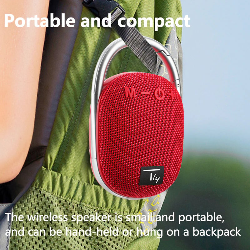 Mini Altoparlante Wireless BT V5.3 Speaker Luce LED Vivavoce TF USB Rosso TECHLY - immagine 8
