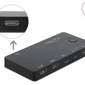 Switch KVM HDMI/USB-C™ 4K 60Hz con USB DELOCK
