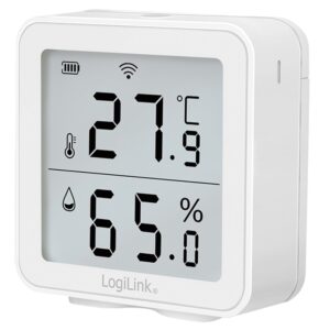 Termoigrometro Wireless Monitoraggio Remoto Wi-Fi App Smart Life LOGILINK