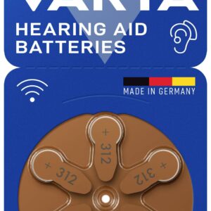 Batterie a Bottone per Apparecchi Acustici V312 6pz VARTA