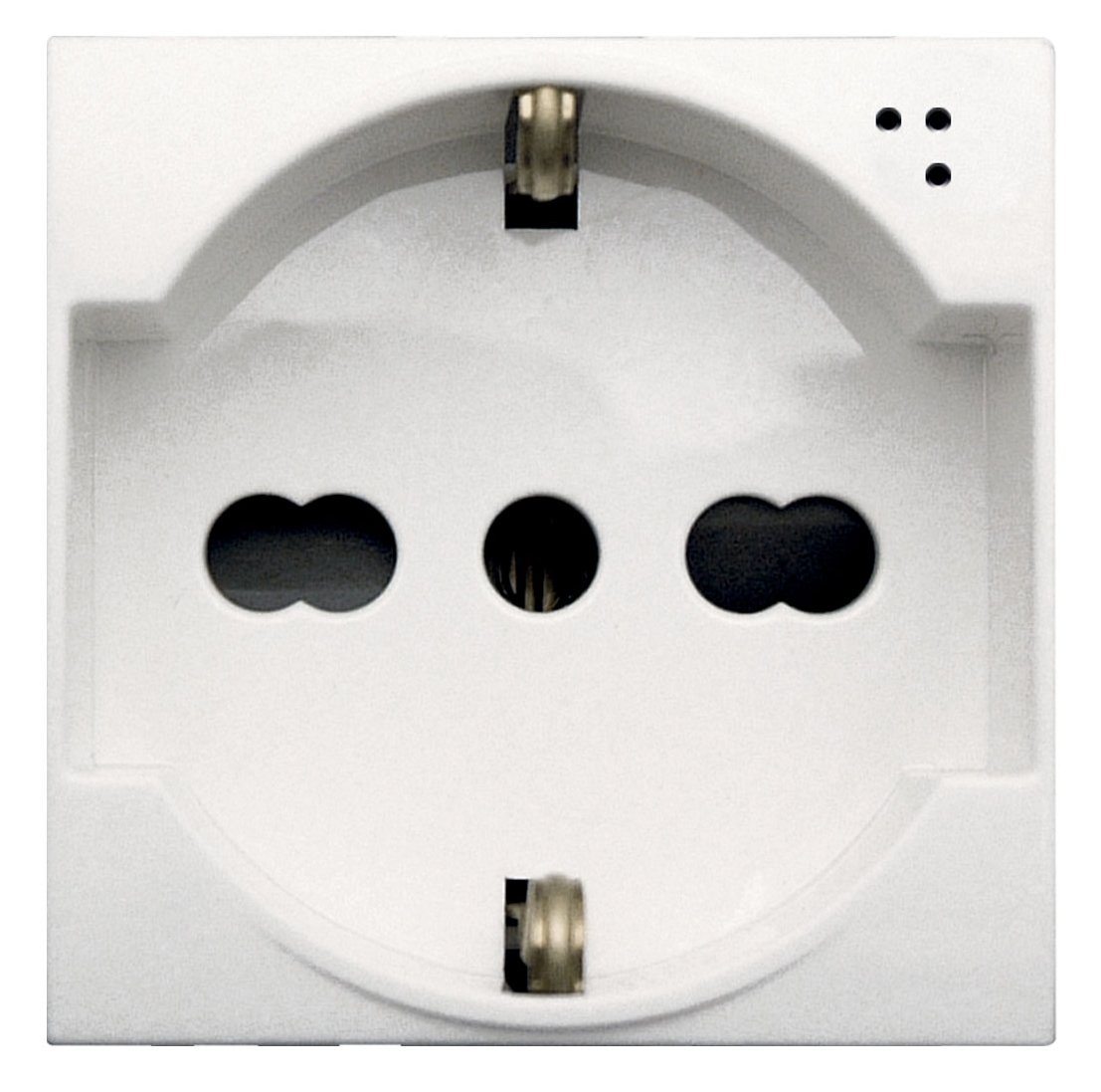 WHITEK S44 Presa Schuko Bipasso 2P+T 10/16A 250V Bianco Opaco, 446090/15TS AVE